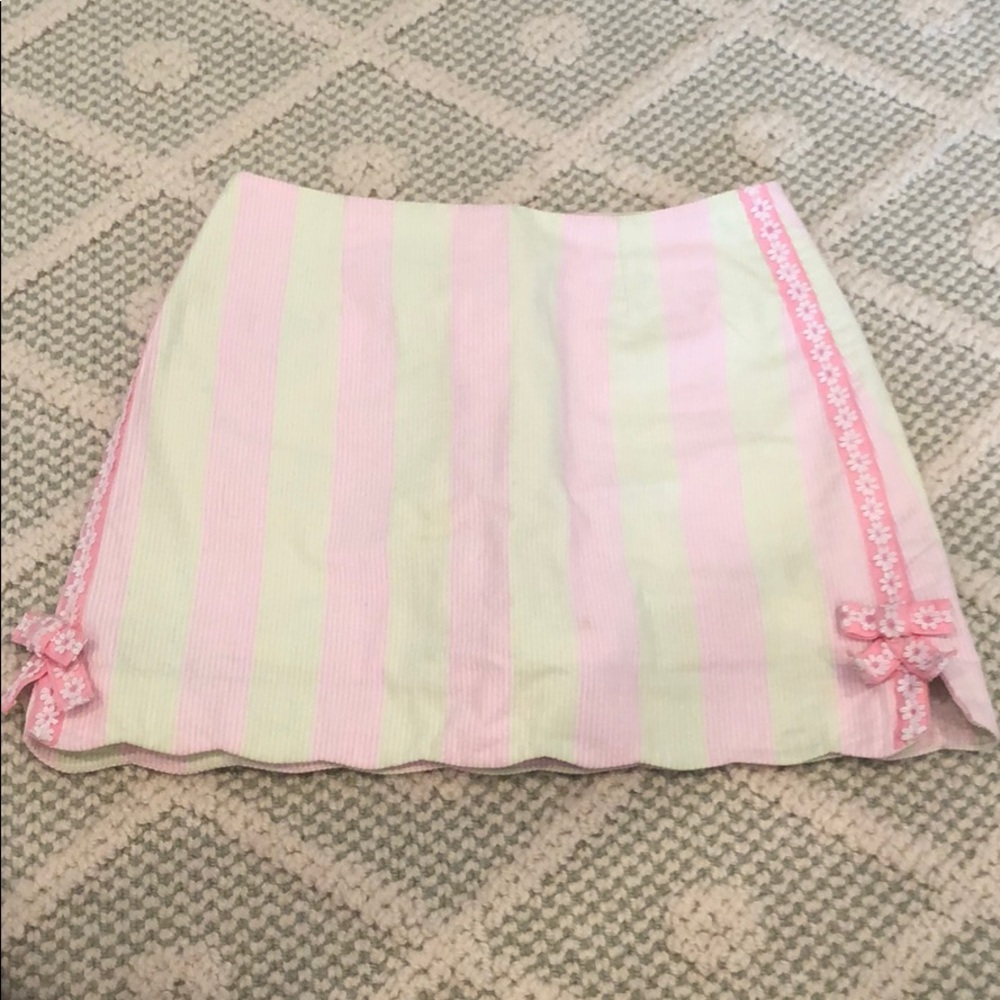 Lily Pulitzer green and pink skort